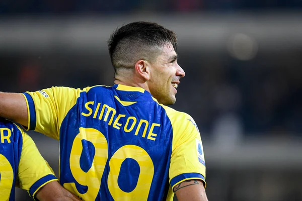 Giovanni Simeoni (Verona) celebrates after scoring a goal  during  italian soccer Serie A match Hellas Verona FC vs Juventus FC (portraits archive) at the Marcantonio Bentegodi stadium in Verona, Italy, October 30, 2021 - Credit: Ettore Griffon