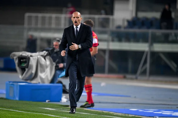 Massimiliano Allegri Head Coach Juventus Gestures Italian Soccer Serie Match — Fotografia de Stock