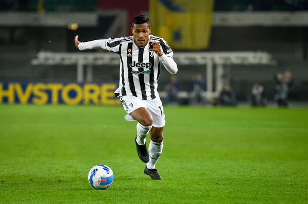 Alex Sandro Juventus Portrait Italian Soccer Serie Match Hellas Verona — Stok fotoğraf