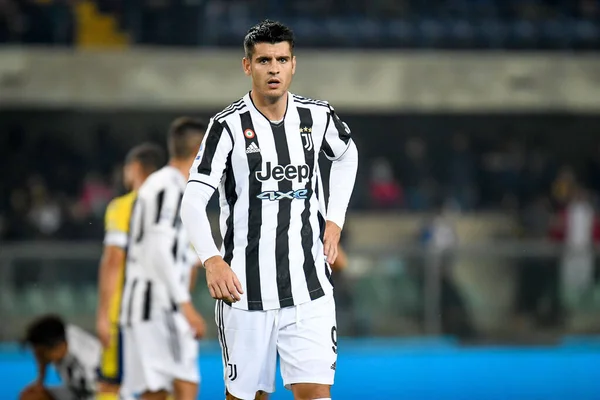 Alvaro Morata Juventus Portrait Italian Soccer Serie Match Hellas Verona — 스톡 사진