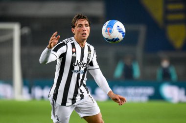 Luca Pellegrini (Juventus) portrait in action  during  italian soccer Serie A match Hellas Verona FC vs Juventus FC (portraits archive) at the Marcantonio Bentegodi stadium in Verona, Italy, October 30, 2021 - Credit: Ettore Griffon