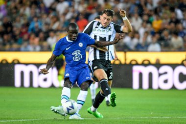 Chelsea's N'Golo Kante in action  during  friendly football match Udinese Calcio vs Chelsea FC at the Friuli - Dacia Arena stadium in Udine, Italy, July 29, 2022 - Credit: Ettore Griffon