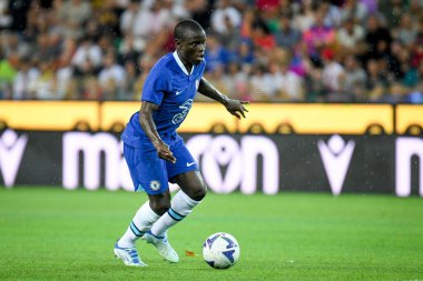 Chelsea's N'Golo Kante portrait in action  during  friendly football match Udinese Calcio vs Chelsea FC at the Friuli - Dacia Arena stadium in Udine, Italy, July 29, 2022 - Credit: Ettore Griffon