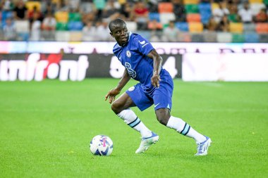 Chelsea's N'Golo Kante portrait in action  during  friendly football match Udinese Calcio vs Chelsea FC at the Friuli - Dacia Arena stadium in Udine, Italy, July 29, 2022 - Credit: Ettore Griffon