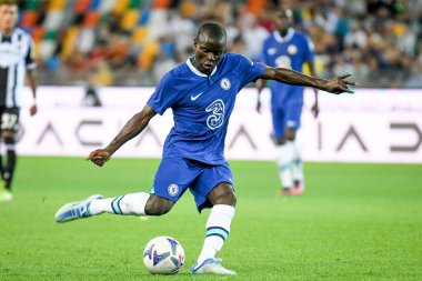 Chelsea's N'Golo Kante portrait in action  during  friendly football match Udinese Calcio vs Chelsea FC at the Friuli - Dacia Arena stadium in Udine, Italy, July 29, 2022 - Credit: Ettore Griffon