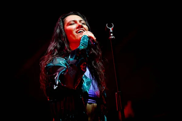 Elisa Performing Singing Stage Italian Singer Music Concert Elisa Back — Fotografia de Stock