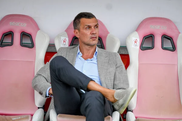 Paolo Maldini Του Μιλάνου Κατά Διάρκεια Του Φιλικού Ποδοσφαιρικού Αγώνα — Φωτογραφία Αρχείου