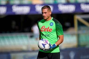 Napoli's Hubert Idasiak portrait  during  italian soccer Serie A match Hellas Verona FC vs SSC Napoli at the Marcantonio Bentegodi stadium in Verona, Italy, August 15, 2022 - Credit: Ettore Griffon