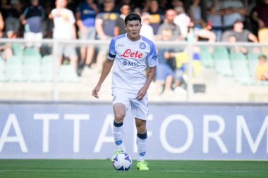 Napoli's Kim Min-jae portrait in action  during  italian soccer Serie A match Hellas Verona FC vs SSC Napoli at the Marcantonio Bentegodi stadium in Verona, Italy, August 15, 2022 - Credit: Ettore Griffon