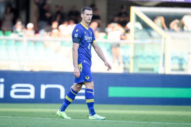 Verona's Kevin Lasagna portrait  during  italian soccer Serie A match Hellas Verona FC vs SSC Napoli at the Marcantonio Bentegodi stadium in Verona, Italy, August 15, 2022 - Credit: Ettore Griffon