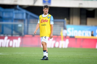 Napoli's Diego Demme portrait  during  italian soccer Serie A match Hellas Verona FC vs SSC Napoli at the Marcantonio Bentegodi stadium in Verona, Italy, August 15, 2022 - Credit: Ettore Griffon