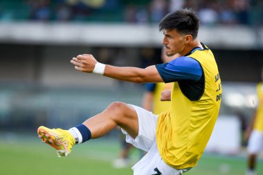 Napoli's Eljif Elmas portrait  during  italian soccer Serie A match Hellas Verona FC vs SSC Napoli at the Marcantonio Bentegodi stadium in Verona, Italy, August 15, 2022 - Credit: Ettore Griffon