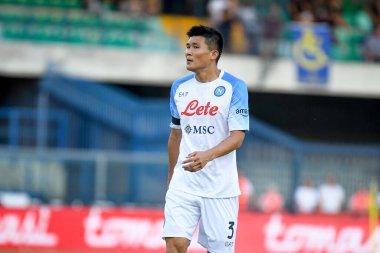 Napoli's Kim Min-jae portrait  during  italian soccer Serie A match Hellas Verona FC vs SSC Napoli at the Marcantonio Bentegodi stadium in Verona, Italy, August 15, 2022 - Credit: Ettore Griffon