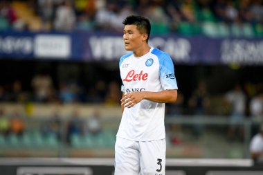 Napoli's Kim Min-jae portrait  during  italian soccer Serie A match Hellas Verona FC vs SSC Napoli at the Marcantonio Bentegodi stadium in Verona, Italy, August 15, 2022 - Credit: Ettore Griffon