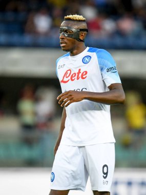 Napoli's Victor Osimhen portrait  during  italian soccer Serie A match Hellas Verona FC vs SSC Napoli at the Marcantonio Bentegodi stadium in Verona, Italy, August 15, 2022 - Credit: Ettore Griffon