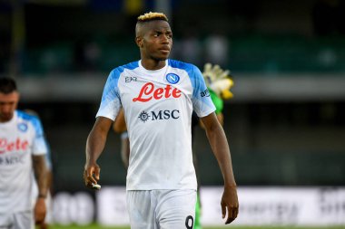 Napoli's Victor Osimhen portrait  during  italian soccer Serie A match Hellas Verona FC vs SSC Napoli at the Marcantonio Bentegodi stadium in Verona, Italy, August 15, 2022 - Credit: Ettore Griffon