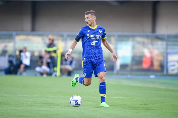 Verona Darko Lazovic Portrait Action Italian Soccer Serie Match Hellas — Foto Stock