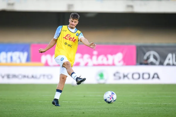 Napoli Diego Demme Portrait Action Italian Soccer Serie Match Hellas — Foto Stock