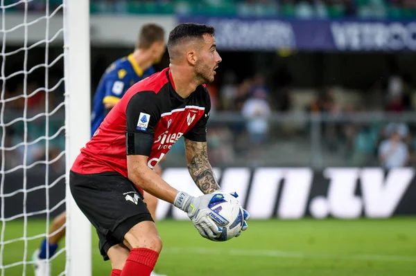 Verona Lorenzo Montipo Portrait Italian Soccer Serie Match Hellas Verona — Fotografia de Stock