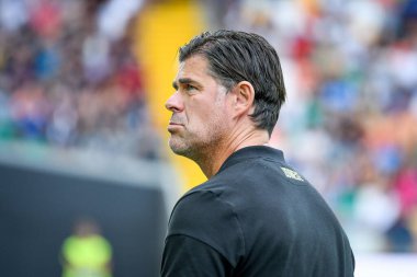 Udinese's Head Coach Andrea Sottil portrait  during  italian soccer Serie A match Udinese Calcio vs US Salernitana at the Friuli - Dacia Arena stadium in Udine, Italy, August 20, 2022 - Credit: Ettore Griffon