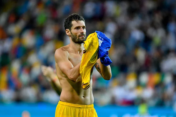 Salernitana Antonio Candreva Portrait Italian Soccer Serie Match Udinese Calcio — Stok fotoğraf