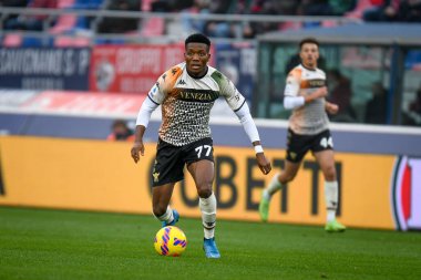 Venezia's David Okereke portrait in action  during  italian soccer Serie A match Bologna FC vs Venezia FC (portraits archive) at the Renato Dall'Ara stadium in Bologna, Italy, November 21, 2021 - Credit: Ettore Griffon