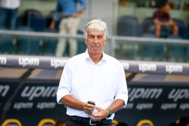 Atalanta's Head Coach Gian Piero Gasperini portrait  during  italian soccer Serie A match Hellas Verona FC vs Atalanta BC at the Marcantonio Bentegodi stadium in Verona, Italy, August 28, 2022 - Credit: Ettore Griffon