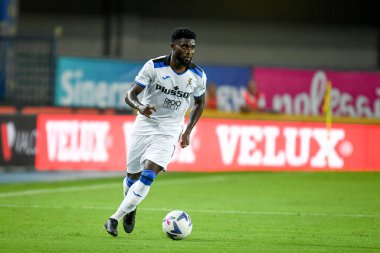 Atalanta's Jeremie Boga portrait in action  during  italian soccer Serie A match Hellas Verona FC vs Atalanta BC at the Marcantonio Bentegodi stadium in Verona, Italy, August 28, 2022 - Credit: Ettore Griffon