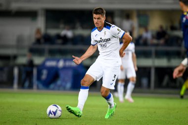 Atalanta's Joakim Maehle portrait in action  during  italian soccer Serie A match Hellas Verona FC vs Atalanta BC at the Marcantonio Bentegodi stadium in Verona, Italy, August 28, 2022 - Credit: Ettore Griffon