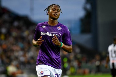 Fiorentina's Christian Kouame portrait  during  italian soccer Serie A match Udinese Calcio vs ACF Fiorentina at the Friuli - Dacia Arena stadium in Udine, Italy, August 31, 2022 - Credit: Ettore Griffon