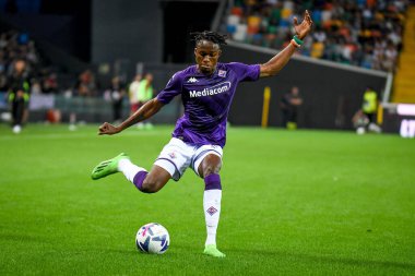 Fiorentina's Christian Kouame portrait in action  during  italian soccer Serie A match Udinese Calcio vs ACF Fiorentina at the Friuli - Dacia Arena stadium in Udine, Italy, August 31, 2022 - Credit: Ettore Griffon
