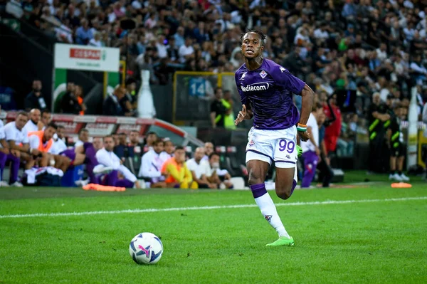 Fiorentina's Christian Kouame portrait in action  during  italian soccer Serie A match Udinese Calcio vs ACF Fiorentina at the Friuli - Dacia Arena stadium in Udine, Italy, August 31, 2022 - Credit: Ettore Griffon