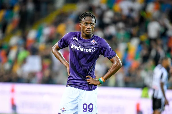 Fiorentina's Christian Kouame portrait  during  italian soccer Serie A match Udinese Calcio vs ACF Fiorentina at the Friuli - Dacia Arena stadium in Udine, Italy, August 31, 2022 - Credit: Ettore Griffon