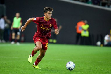 Roma 'nın Paulo Dybala portresi İtalyan futbolu Serie A maçında Udinese Calcio ile AS Roma maçında Udine, İtalya' daki Dacia Arena stadyumunda, Eylül 04, 2022 - Fotoğraf: Ettore Griffon