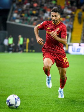 İtalyan futbol takımı Serie A 'nın İtalya' daki Friuli - Dacia Arena stadyumunda oynanan Udinese Calcio-AS Roma maçında Roma portresi, 4 Eylül 2022 - Fotoğraf: Ettore Griffon