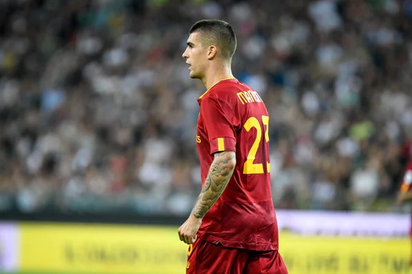 Talyan Futbolu Serie Maçında Roma Nın Gianluca Mancini Portresi Udinese — Stok fotoğraf