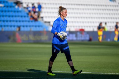İtalyan Katja Schroffenegger FIFA Dünya Kupası 2023 elemeleri sırasında - İtalya, Ferrara, İtalya 'daki Paolo Mazza Stadyumu' nda İtalya - Ettore Griffon