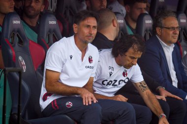 Bologna 'nın reklam arası teknik direktörü Luca Vigiani İtalya futbol takımı Serie A maçında Bologna FC - ACF Fiorentina maçı Bologna, İtalya' da Renato Dall 'Ara stadyumunda, 11 Eylül 2022 - Fotoğraf: Ettore Griffon
