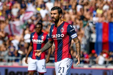 Bologna 'nın Roberto Soriano portresi İtalya' nın Bologna şehrindeki Renato Dall 'Ara Stadyumu' nda oynanan Bologna FC maçında çekildi.