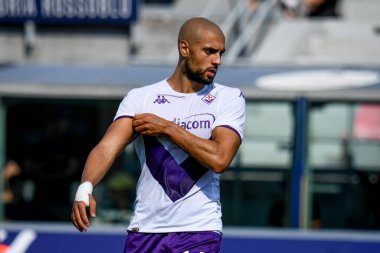 Fiorentina 'nın İtalya futbol takımı Serie A maçında Sofya Amrabat portresi Bologna FC - ACF Fiorentina maçı Bologna, İtalya' da Renato Dall 'Ara stadyumunda, 11 Eylül 2022 - Fotoğraf: Ettore Griffon