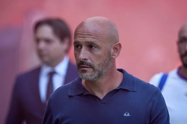 Retrato Del Entrenador Vincenzo Italiano Fiorentina Durante Partido Fútbol Italiano —  Fotos de Stock