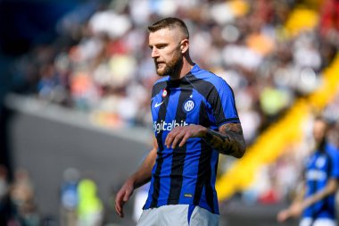 Inter 'in Milan Skriniar portresi İtalyan futbolu Serie A maçı sırasında Udinese Calcio vs Inter - FC Internazionale at the Friuli - Dacia Arena stadyumu, Udine, İtalya, 18 Eylül 2022