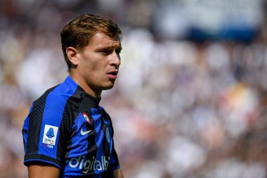 İtalya futbol takımı Serie A maçında Inter 'in Nicolo Barella portresi Udinese Calcio vs Inter - FC Internazionale at the Friuli - Dacia Arena stadyumu, Udine, İtalya - 18 Eylül 2022