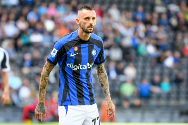 İtalya futbolu sırasındaki Marcelo Brozoviç portresi Serie A maçı sırasında Udinese Calcio vs Inter - FC Internazionale at the Friuli - Dacia Arena stadyumu, Udine, İtalya, 18 Eylül 2022 - Fotoğraf: Ettore Griffon