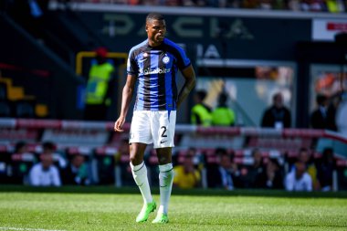 İtalya futbol takımı Serie A maçında Inter 'in Denzel Dumfries portresi Udinese Calcio vs Inter - FC Internazionale at the Friuli - Dacia Arena stadyumu, Udine, İtalya - 18 Eylül 2022