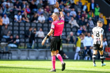 İtalyan futbolu Serie A maçında Paolo Valeri 'nin portresi Udinese Calcio vs Inter - FC Internazionale at the Friuli - Dacia Arena stadyumu, Udine, İtalya, 18 Eylül 2022 - Fotoğraf: Ettore Griffon