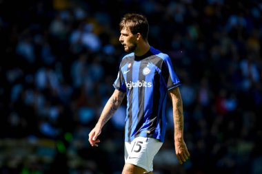 Inter 's Francesco Acerbi portresi İtalyan futbolu Serie A maçı sırasında Udinese Calcio vs Inter - FC Internazionale at the Friuli - Dacia Arena stadyumu, Udine, İtalya, 18 Eylül 2022 - Fotoğraf: Ettore Griffon