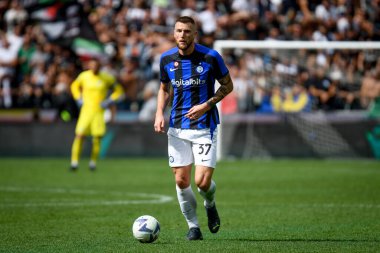 Inter 'in Milan Skriniar portresi İtalyan futbolu Serie A maçı sırasında Udinese Calcio vs Inter - FC Internazionale at the Friuli - Dacia Arena stadyumu, Udine, İtalya, 18 Eylül 2022