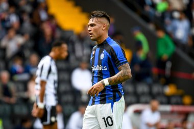 İtalya futbol takımı Serie A maçında Inter 'in Lautaro Martinez portresi Udinese Calcio vs Inter - FC Internazionale at the Friuli - Dacia Arena stadyumu, Udine, İtalya, 18 Eylül 2022