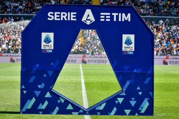 Seria Tim Banner Durante Partita Calcio Udinese Calcio Inter Internazionale — Foto Stock